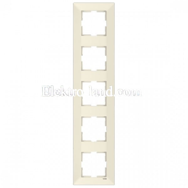 Рамка пятерная вертикальная крем VIKO MERIDIAN 90979035-WH